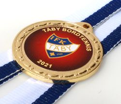 Medalj 32 mm med egen logo, band & text