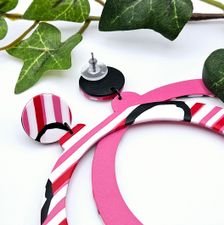 Rosaröda stora ringar