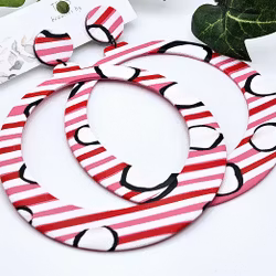 Rosaröda stora ringar