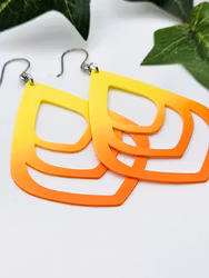 Ombre stora droppar - gult / orange