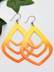 Ombre stora droppar - gult / orange