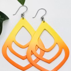 Ombre stora droppar - gult / orange