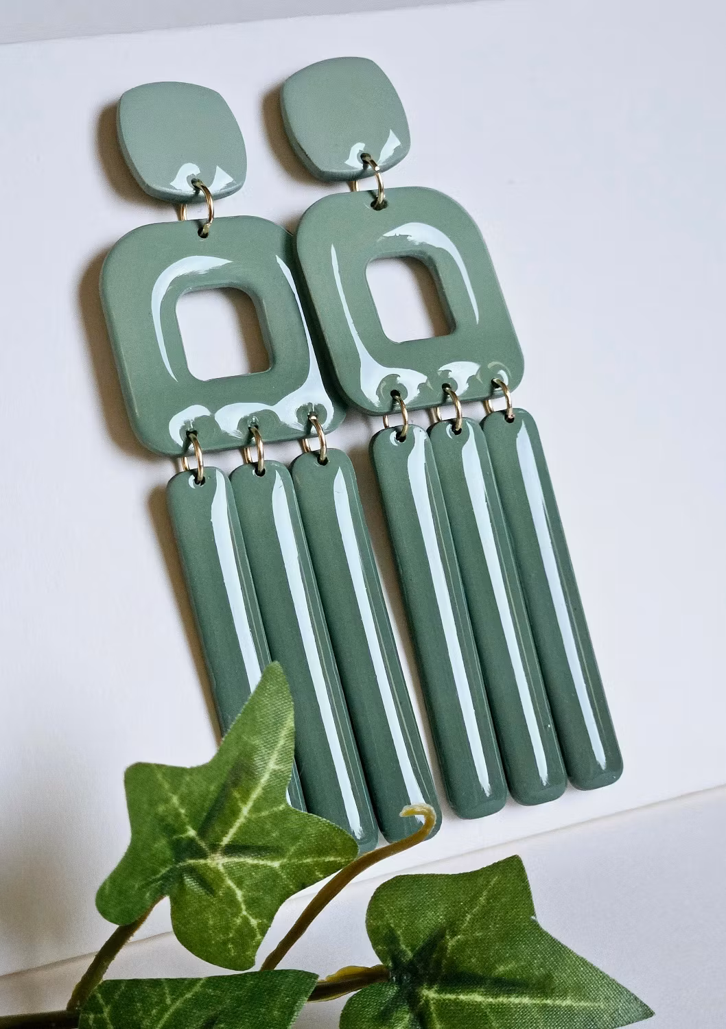 Glänsande grön ombre