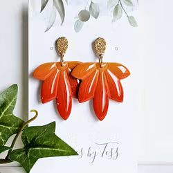 Höstlöv i roströd ombre