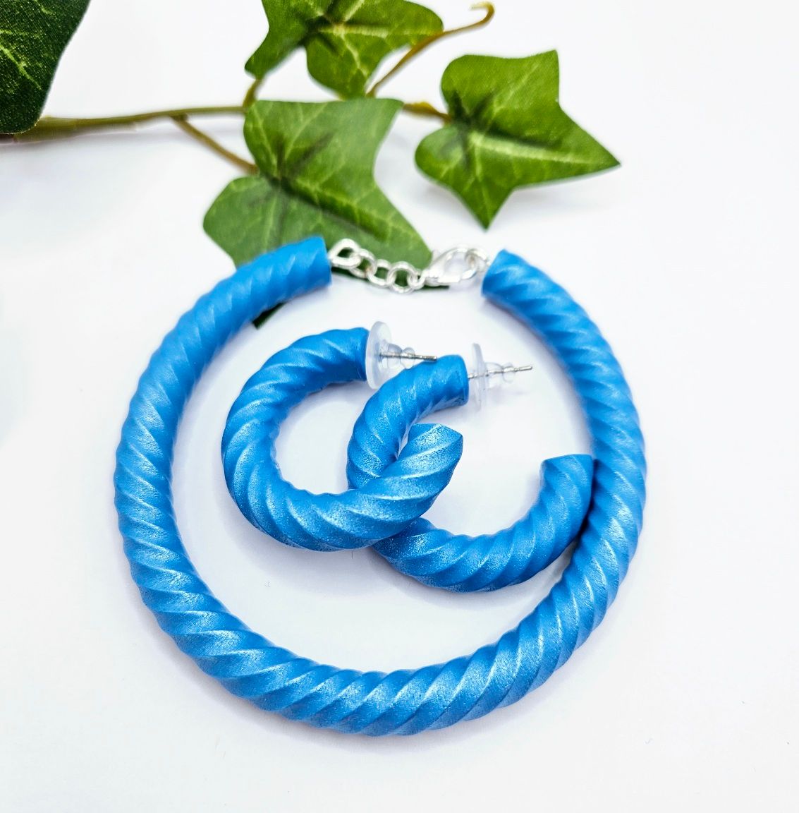 Blå chunky hoops