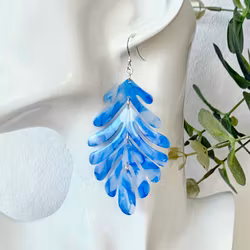 Stora blå boho-löv