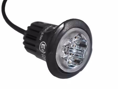 BLIXTLJUS RUND ORANGE 3 LED 36 mm Ø