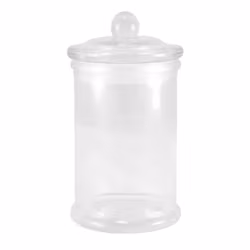 Glasburk med lock - stor