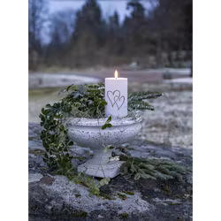 Blockljus Flamme Heart LED