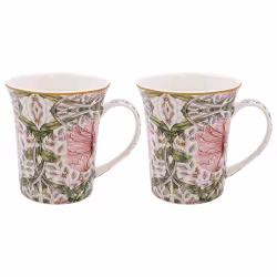 Mugg 2-pack William Morris - Pimpernel Pink
