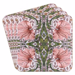 Coasters William Morris - Pimpernel Pink