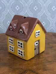 Ljuslykta Nyhavn Mini Hus gult