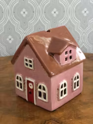 Ljuslykta Nyhavn Mini Hus rosa