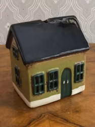 Nyhavn Ljuslykta Mini Hus grågrön