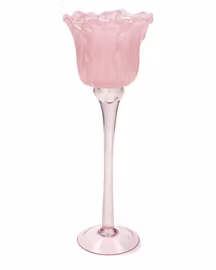 Ljuslykta Blomma på fot Rosa 27 cm