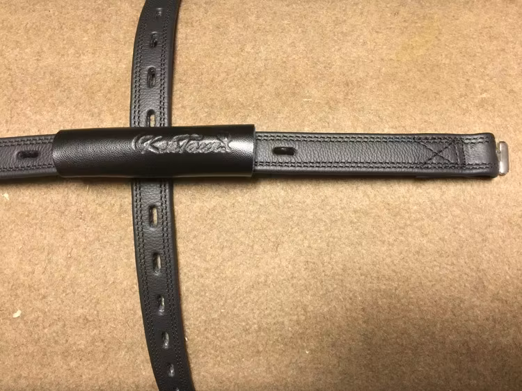 Stigläder kalvskinn T-modell svart  90 cm