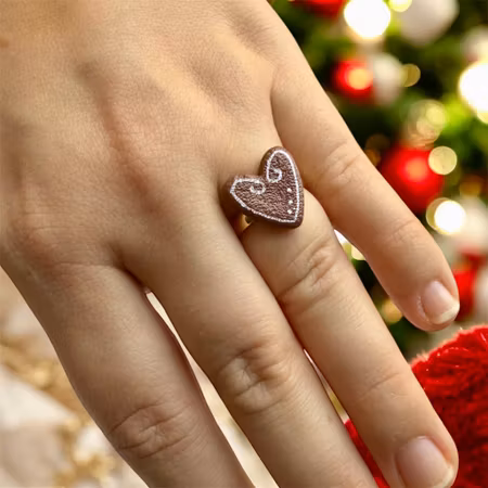 Pepparkakshjärta - ring