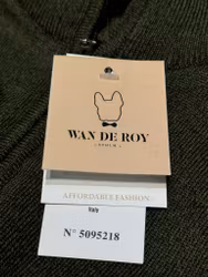 Polo långärmad stickad merino - grön