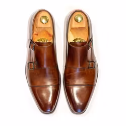 Mörkbrun sko i dubbel monkstrap, 1091