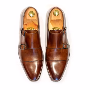 Mörkbrun sko i dubbel monkstrap, 1091