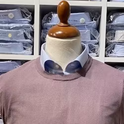 Rundhalsad tröja i Pima Cotton - ljuslila 055
