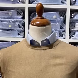 Rundhalsad tröja i Pima Cotton - beige 060