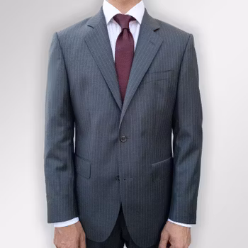 Kostym Viero Milano grå pinstripe Super 120´S