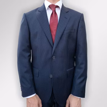 Kostym Viero Milano navy pinstripe Super 120´S