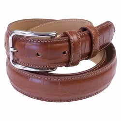 Bälte brunt "croco" läder 30mm