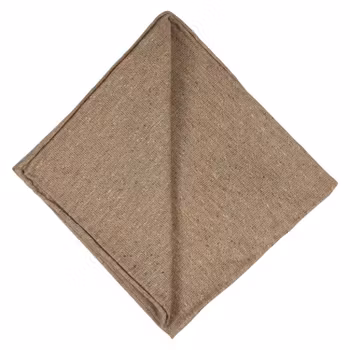 Beige Bröstnäsduk melerad - siden/linne