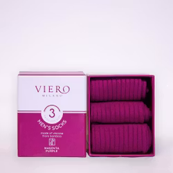 Strumpor i bambufibrer 3-pack, Magenta Purple **LTD EDITION**