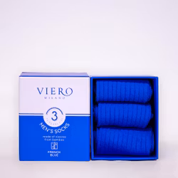 Strumpor i bambufibrer 3-pack, French blue **LTD EDITION**