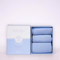 Strumpor i bambufibrer 3-pack, Cerulean **LTD EDITION**