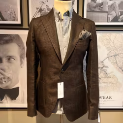 Brun linneblazer - Wan de Roy