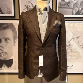 Brun linneblazer - Wan de Roy