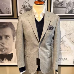 Blazer, grå flanell, Loro Piana
