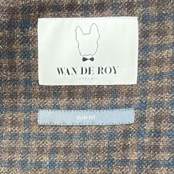 Brun rutig flanellblazer - Wan de Roy