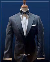 Smoking Viero Milano svart Peak lapel 120´S