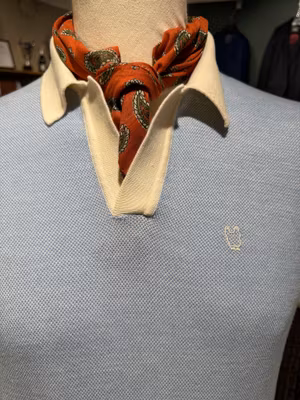 Polo piké finstickad merino bomull - blå