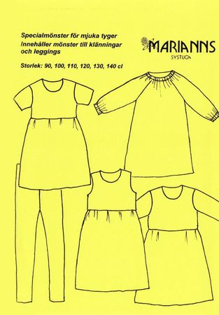 Symönster Citrongul - klänningar och leggings