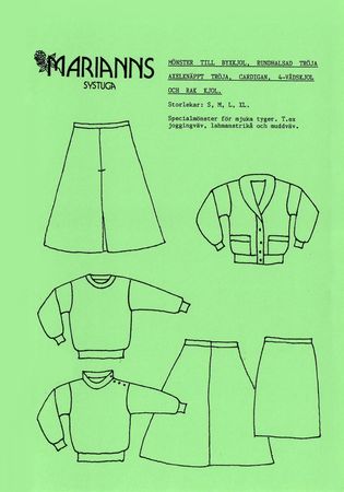 Symönster Ljusgrön - byxkjol, kjolar, tröjor och cardigan