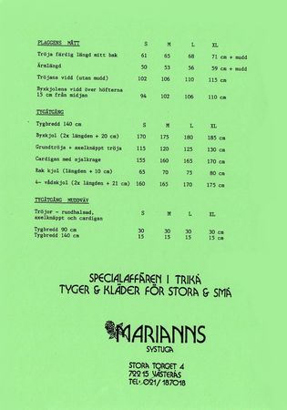 Symönster Ljusgrön - byxkjol, kjolar, tröjor och cardigan