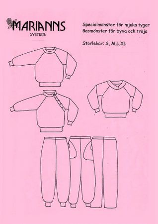 Symönster Ljusrosa - tjocktröja och byxa