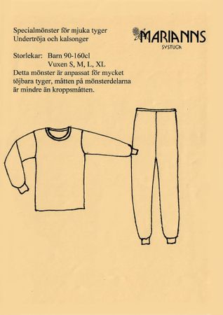 Symönster Beige - underställ för barn och vuxna