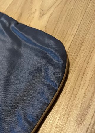 Hundbädd, grå med brun kant