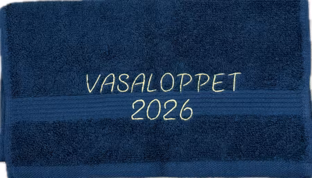 Badlakan 70x140 cm Vasaloppet med personlig brodyr