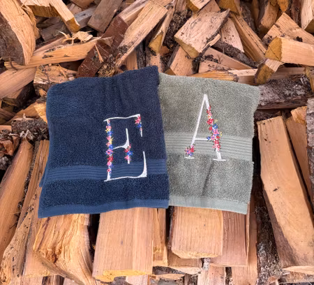 Handduk med monogram
