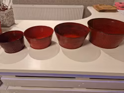 Zinkskål röd näst minsta