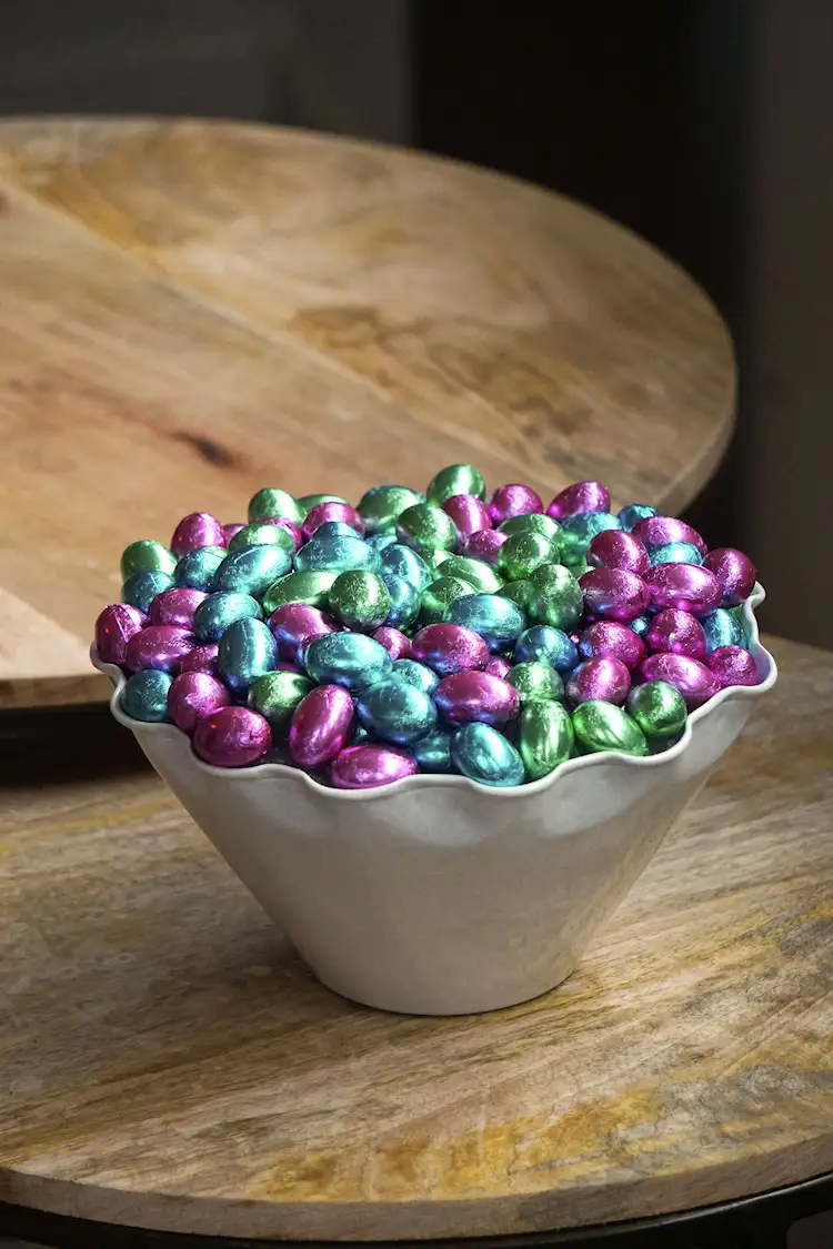 Skål plissé vit liten