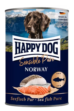 Happy Dog Boksemat; Sensible Pure Norway M/Sjøfisk 400g